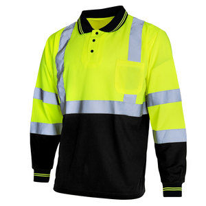 Long Sleeve Workwear Safety Security Polo <b>Shirts</b> Unisex Outdoor Reflective Roadway Safety Construction Polo <b>Shirts</b> For Worker - Product Image 5