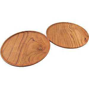 Plateau de service Lazy Susan en bois de manguier naturel, design attrayant, fabriqué en Inde, dernière conception - Product Image 2