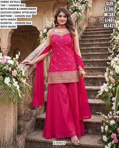 Purple Silk Pant Suit Bhandhani Dupatta Beaded Blouse <b>Shrugs</b> Floor Length Traditional <b>Women's</b> Wedding Wear India Pakistan Style - Product Image 5
