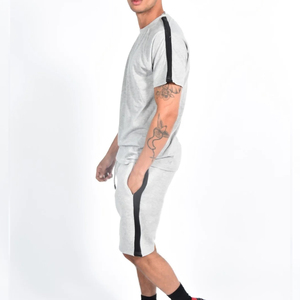 STRONG REAPERS SPORTS Conjunto Casual de Verano para Hombre, Transpirable, de Felpa Tejida, 100% Algodón, Camiseta de Manga Corta y Pantalones Cortos - Product Image 3