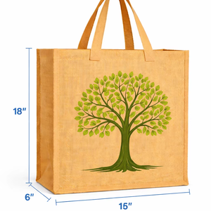 AMANI <b>Extra</b> <b>Large</b> Jute Tote <b>Bag</b> Top Handle Hand Length Handle Custom Printed Eco-Friendly Reusable Shopping Grocery <b>Bag</b> Logo - Product Image 4