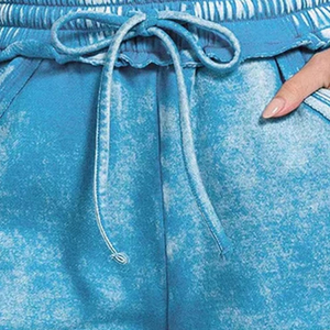 Shorts pour femmes en coton 100% avec logo personnalisé, délavés à l'acide, séchage rapide, respirants, style vintage, élégants et confortables pour l'été – Vente en gros - Product Image 5