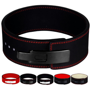 Neoprene Waist Support <b>Belt</b> With Adjustable Buckle Closure For Strength Training Unisex <b>Black</b> Red Options Fitness Safety - Product Image 1