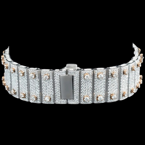 <b>Men</b> Hot Selling 925 Sterling Silver Antique <b>Watch</b> Custom Arabic Numeral Moissanite Diamond <b>Watch</b> Party wear Collection - Product Image 4