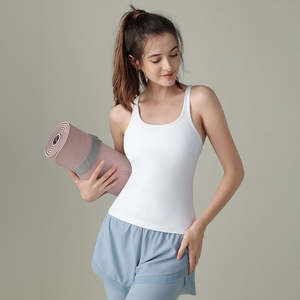 เสื้อกล้ามออกกำลังกายผู้หญิงพิมพ์โลโก้ได้ – แห้งเร็ว ระบายอากาศดี เหมาะสำหรับออกกำลังกายในยิม เสื้อฟิตเนสแบบไม่มีแขน สำหรับแบรนด์เสื้อผ้ากีฬา - Product Image 3