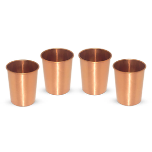 Gobelet à boire en cuivre avec motif botanique gravé, corps supérieur et inférieur lisse, forme droite, bord roulé, tasse traditionnelle - Product Image 4