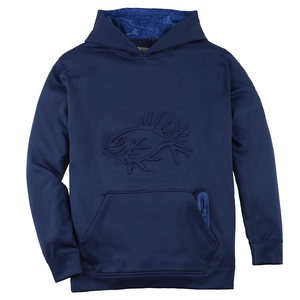 Sudadera con Capucha para Hombre, Negra, con Diseño de Espina de Pescado en Relieve, Corte Regular, Informal, con Logotipo Frontal y Bolsillo, 100% Algodón, Impermeable, para Invierno - Product Image 3