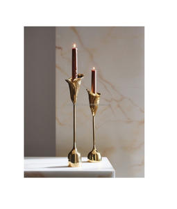 Portavelas de latón de estilo vintage de primera calidad hecho a mano antiguo para una decoración elegante del hogar y un ambiente espiritual - Product Image 1