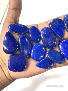 Lapis-lazuli bleu naturel, pierres précieuses brutes, cabochons, formes et tailles variées, environ 20 à 30 mm - Product Image 5
