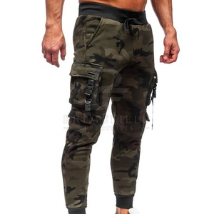 Pantalones Deportivos de Camuflaje para Hombre, Cintura Elástica con Cordón, Múltiples Bolsillos, Joggers Casuales, Peso Medio, 100% Algodón, Ligeros - Product Image 2