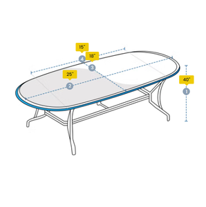 Oval Patio <b>Dining</b> <b>Table</b> Custom <b>Covers</b> <b>Table</b> Custom <b>Covers</b> <b>Table</b> <b>Covers</b> from Viet Nam 420D / 600D Polyester Oxford HDT - Product Image 5