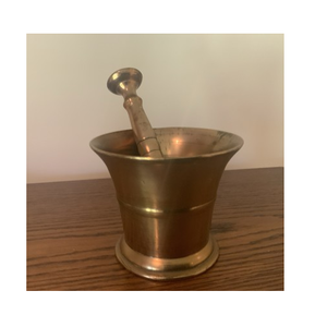 Brass Mortar And Pestle Eco-Friendly Durable <b>Hand</b> <b>Wash</b> Only for Kitchen Daily Use and Handmade Use for Low Price - Product Image 1