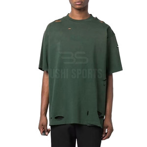Camiseta de Moda con Efecto Desgastado, Camiseta Moderna con Tela Suave para Atuendos Casuales Diarios - Product Image 3