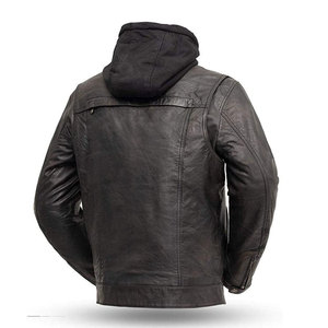 Nouvelle veste universitaire en cuir véritable de qualité supérieure, sur mesure, avec doublure en polaire, pour hommes. - Product Image 3