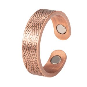 Anillo Magnético de Cobre de Dos Tonos con Textura Moderna, Anillo de Bienestar Magnético de Dos Tonos, Moderno y Funcional - Product Image 2