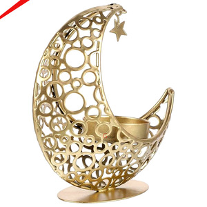 Candelabro Decorativo de Metal Dorado Premium 2026 para Uso en Ramadán y Decoración de Interiores, Centro de Mesa para Bodas - Product Image 5