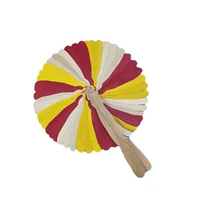 Vietnam Style Foldable Bamboo Paper Folding Hand Fans 99GD