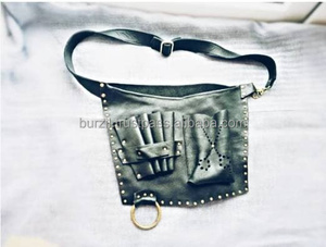 Étui de ceinture professionnel en cuir pleine fleur pour ciseaux de barbier et peignes LBSH-0006B - Product Image 5