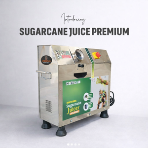 High Output Slim Model Sugarcane Juicer Stainless Steel Mirror Finish Solid Roller Natural <b>Juice</b> Extraction Commercial Beverage - Product Image 2