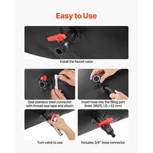 Réservoir d'eau portable pliable en PVC de grande capacité 142,7 gallons, réservoir d'hydratation, réservoir d'urgence étanche, modèle D0100XFPUTV - Product Image 5