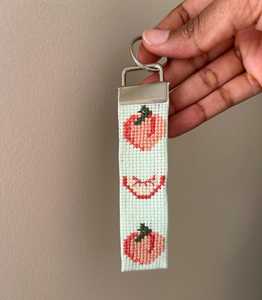 Artistic Handmade Beaded Embroidery <b>Keyring</b> for <b>Women</b>, Decorative Bag Accessory for Handbags, Travel Bags and Everyday Fashion - Product Image 4