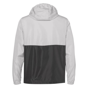 <b>Grey</b> Black Color Hooded Windbreaker <b>Jacket</b>. Two Tone Lightweight Pullover. Streetwear Hooded <b>Jacket</b>. Custom OEM Manufacturer - Product Image 3