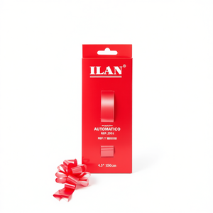 Noeud rouge automatique 4,5x150 cm pour emballage cadeau - Product Image 1