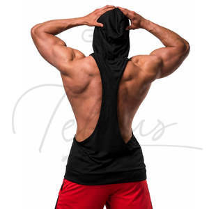Camisetas sin mangas con capucha de alta calidad para hombre, para entrenamiento, culturismo, musculación, gimnasio. - Product Image 4