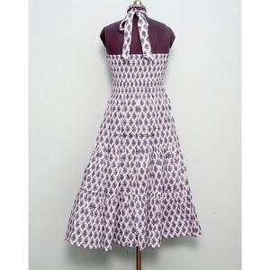 เดรสยาวปานกลางพิมพ์ลายดอกไม้หลากสี แขนยาว ผ้าฝ้าย แฟชั่นสำหรับงานปาร์ตี้ สไตล์ตะวันตก ชุดเดรสชิ้นเดียวสำหรับผู้หญิง - Product Image 5