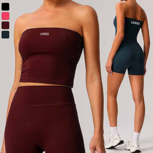 Sujetador Deportivo Bandeau para Mujer, Tallas Grandes, Ligero, Transpirable, para Yoga, Pilates, Gimnasio, Ropa Deportiva, con Logotipo Personalizado - Product Image 4