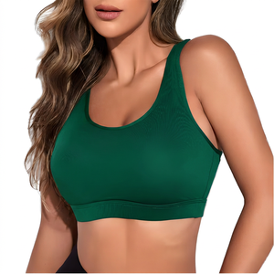 Soutien-gorge de sport à maintien élevé pour femme, couleur turquoise, dos nageur, respirant, séchage rapide, pour fitness et gym - Product Image 5