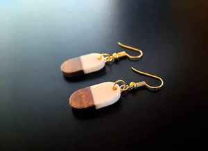 Wooden Drop Earrings Contemporary Jewelry Designer Earrings Stylish Accessories Gift For Her Creative <b>Resin</b> Premium <b>Resin</b> <b>Crafts</b> - Product Image 5