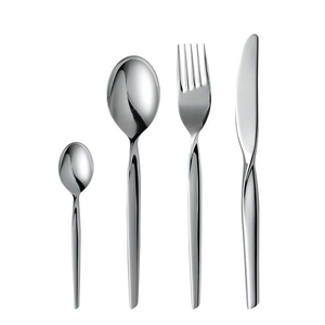 Nouvel arrivage : Ensemble de couverts en métal avec poignées en laiton, finition poli miroir, durable, pour la restauration et l'usage domestique - Product Image 2