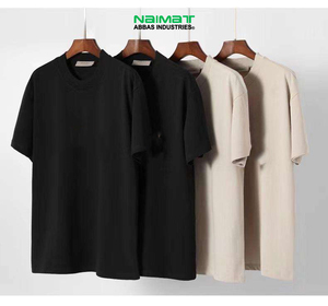Naimat Abbas Industries เสื้อยืดผ้าฝ้ายแขนสั้นคอกลมลำลองสไตล์สตรีทแวร์ - Product Image 3