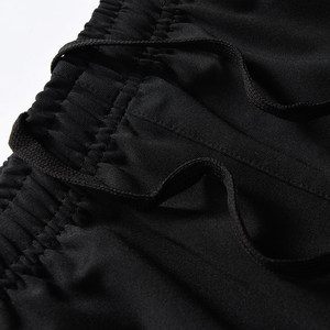 Shorts de sport noirs pour hommes à séchage rapide avec bande latérale vert néon, taille élastique, longueur Bermuda - Product Image 6