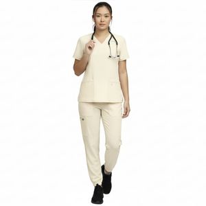 Custom Nurse Scrub Suit OEM Medical Uniform Breathable Comfortable Hospital Wear <b>Set</b> Cotton Polyester Scrub Suits Wholesale - Product Image 4