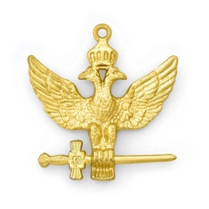 Rose Croix 31e Degré Rite Écossais Aigle Noir Couronne Dorée Collier Bijou Régalia Cérémoniel Maçonnique - Product Image 5