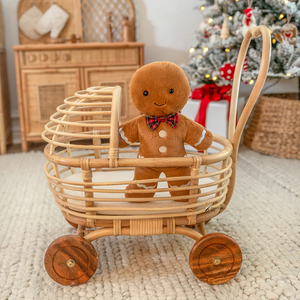 Cochecito de Mimbre de Ratán Moderno de Alta Calidad para Niños, Juego de Cochecito de Muñecas Hecho a Mano, Decoración para Habitación de Bebés y Escuela, Juguete para Niños - Product Image 5