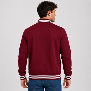 Fashion varsity <b>jacket</b> crafted for comfortable movement with premium texture and timeless style for urban daily outfit styling - Product Image 2