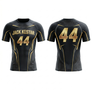 Maillot de football personnalisé Rashguard T-shirt à séchage rapide, vêtement de sport compressif, sublimation, maillot d'entraînement de football respirant et athlétique - Product Image 6