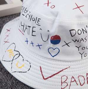 Chapeau Bob Personnalisé Tendance avec Logo Brodé, Chapeau de Pêcheur en Coton à Large Bord, Chapeau de Soleil d'Été pour la Plage, Unisexe - Product Image 2