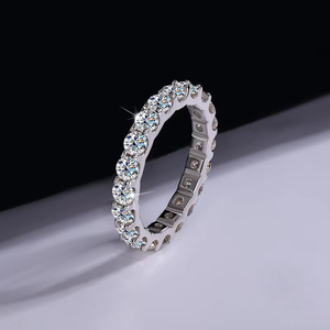 Geometric Engagement Bands Micro Insert Moissanite <b>Ring</b> Third Party Certified 925 Silver Prong Setting Trendy <b>Rings</b> Unisex <b>Men</b> - Product Image 5