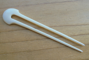 Épingle à cheveux ethnique en os |   Porte-panier décoratif fait main - Product Image 6