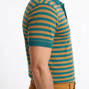 Polo pour homme tendance, coupe ajustée, résistant à la décoloration, tissu de qualité supérieure, toucher doux, confortable, polo d'été - Product Image 6