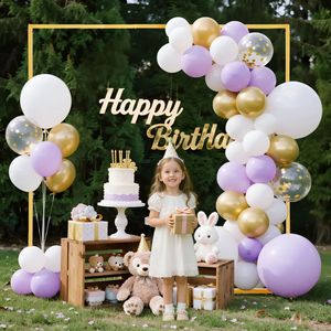 Stable 6.6 X 6.6 ft Square Gold Metal Arch <b>Backdrop</b> <b>Stand</b> for <b>Wedding</b> & Birthday Easy Assembly & Quick Setup - Product Image 3