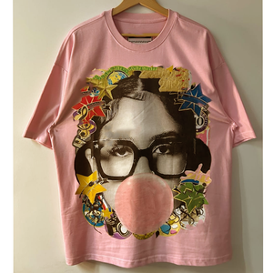 T-shirt à épaules tombantes personnalisé 280GSM 100% coton lourd graphique sérigraphie doux confortable tricoté éponge - Product Image 2