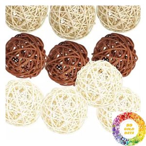 ลูกบอลหวายขายส่ง ขนาด 3 ซม. 5 ซม. 7 ซม. หลากสีสัน สำหรับงานฝีมือ DIY ตกแต่งบ้าน จัดงานปาร์ตี้ แต่งงาน และห่อของขวัญ - Product Image 5
