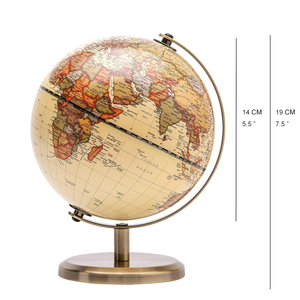 Globe terrestre décoratif de style antique en acier inoxydable moderne pour le bureau, la maison, la salle d'étude, la décoration intérieure d'hôtel - Product Image 3