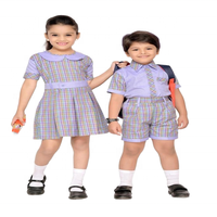 Ensemble uniforme scolaire d'été unisexe pour enfants, dernières créations, style attrayant, logo personnalisé, coton confortable pour garçons et filles