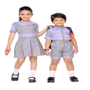 Ensemble d'uniformes scolaires d'été unisexe pour enfants, dernières conceptions, style attrayant, logo personnalisé, confortable pour garçons et filles - Product Image 1